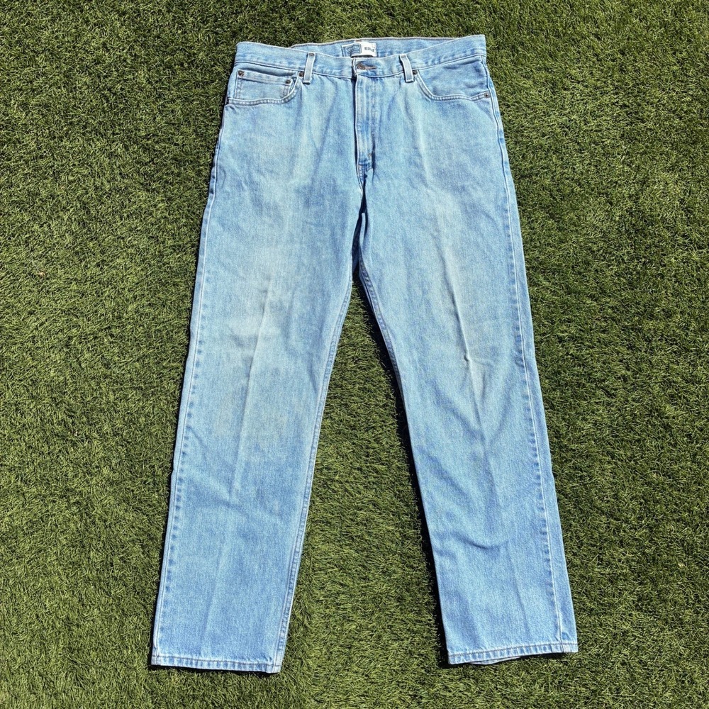 Levi Strauss 36x31 Men's Faded Light Wash Straight Leg Jeans 100% Cotton